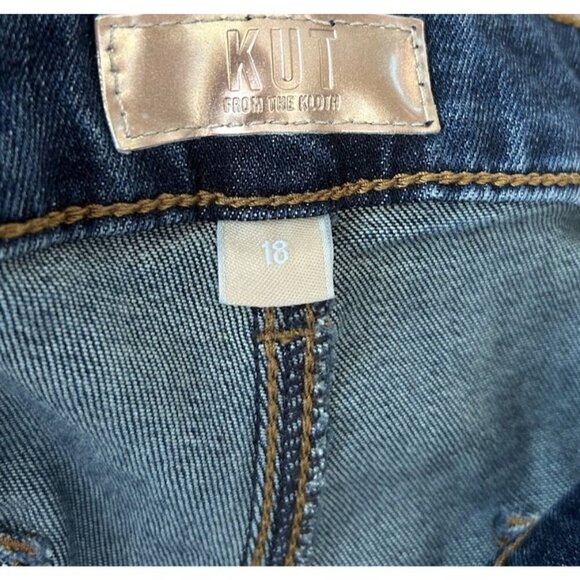 KUT from the Cloth Ana High Rise Flare Jeans Stretch Blue Womens Size 18 Tall - Picture 7 of 11